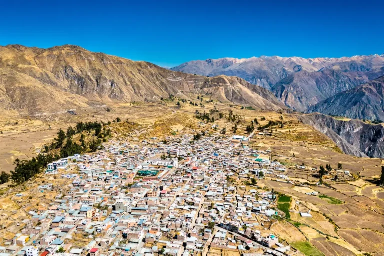 Cabanaconde town in Peru